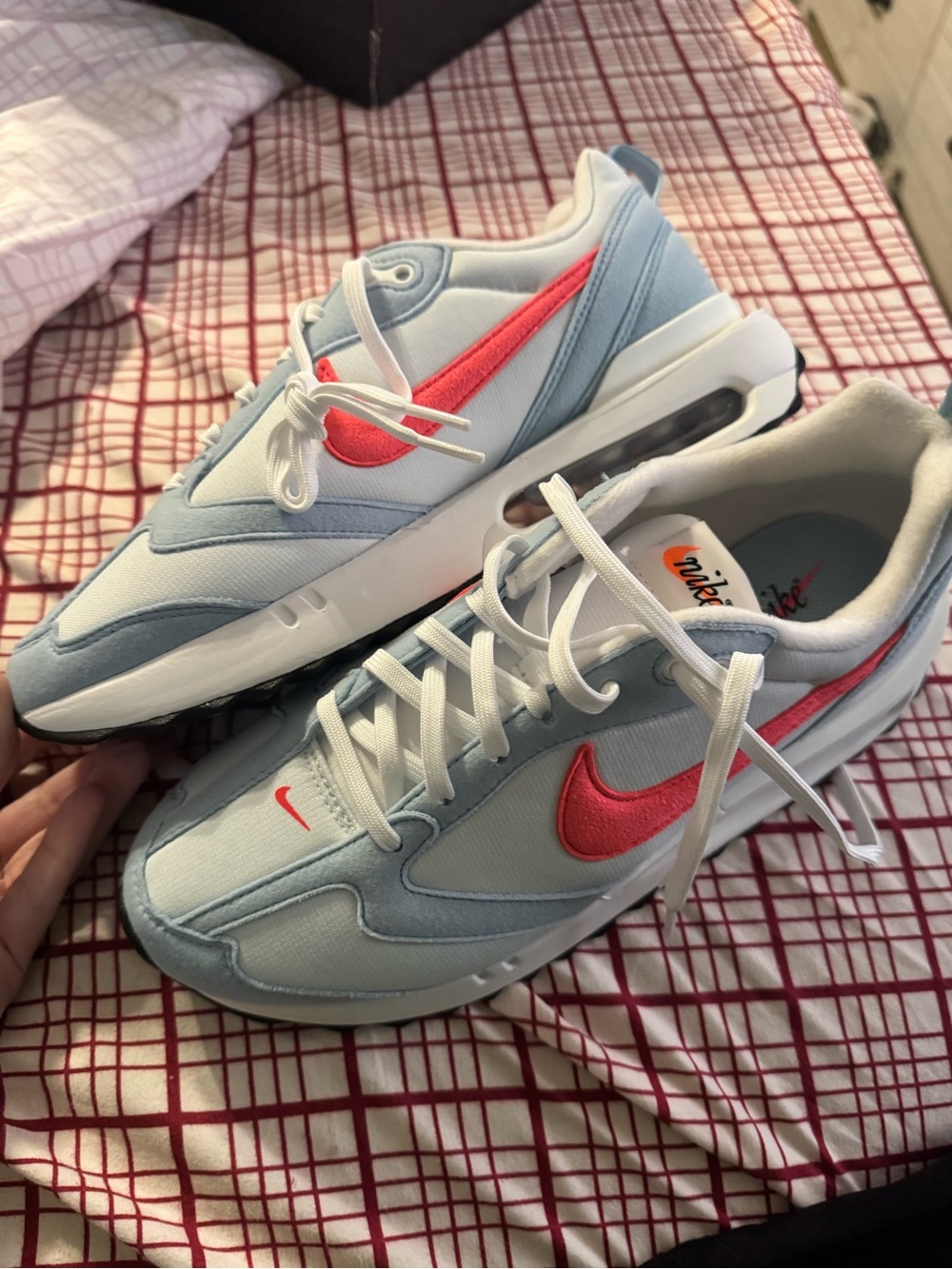 Nike Light Blue and Coral Runner Sneakers